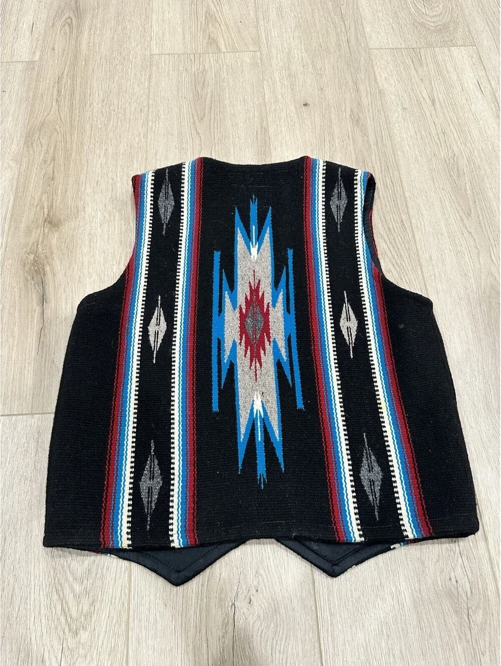 Ceremonial Native American Wool Vest Centinela Traditional Arts Chimayo Size 36